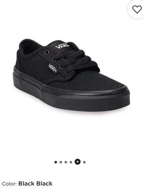NWOT - Vans Youth Black Canvas Sneakers